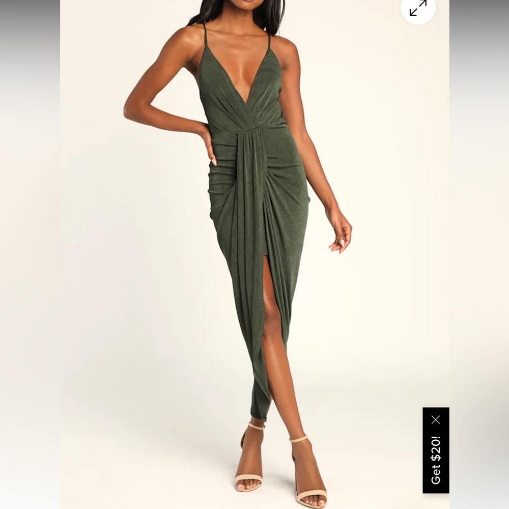 Lulu’s Surplice Midi Dress